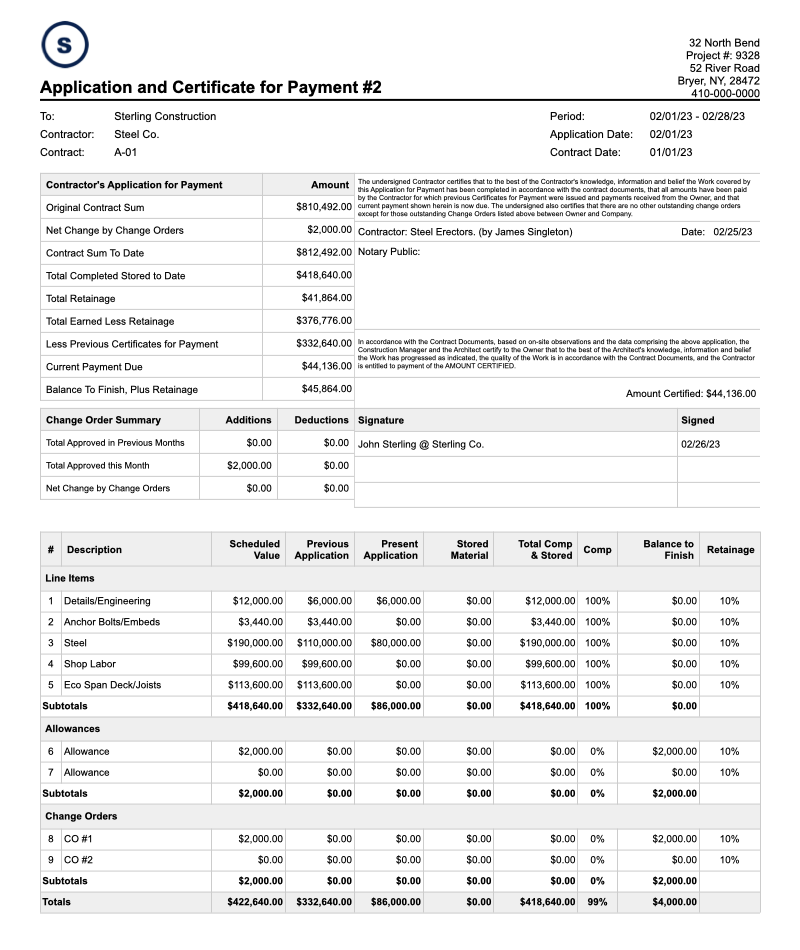 Free Construction Pay App Template | BuildingBlok